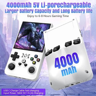64GB 4Zoll R36max Retro Handheld Videospiel Konsole-18000 Spiele 4000mAh