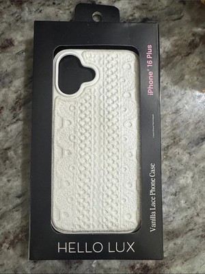 Hello Lux Hello Lux Lace Phone Case - 16 Plus - White
