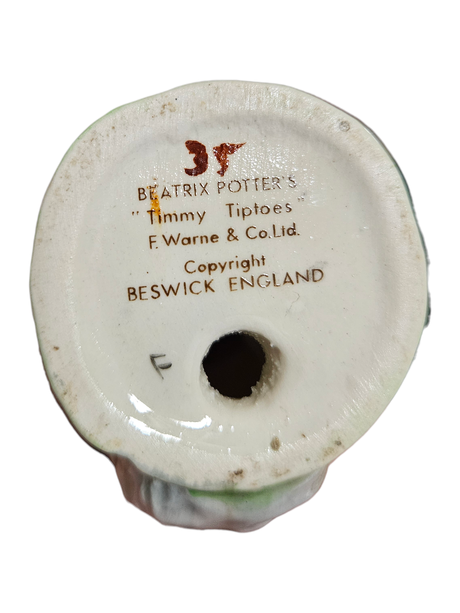 BESWICK ENGLAND Goody Tiptoes 陶器オブジェ Beswick Beatrix Potter Timmy Tiptoes Figurine F Warne England