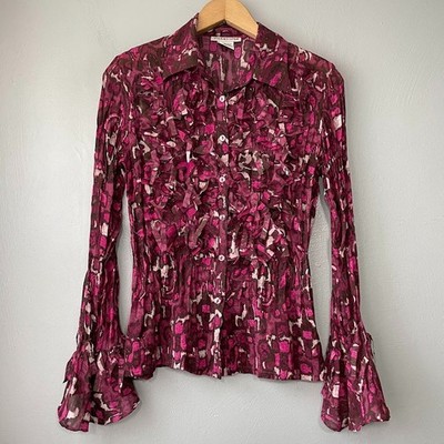 Notations Crinkle Top Size Small Fringed Artsy Fairy Y2K Romantic Maximalist