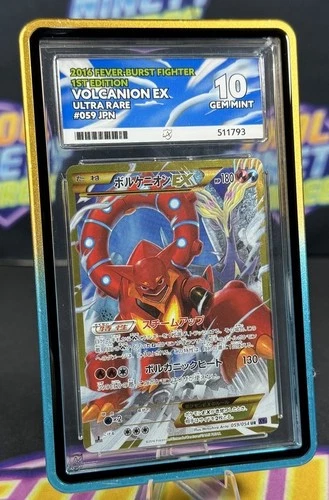 Volcanion EX XY JPN Secret Rare Ace 10 Gem Mint Pop 2 Guard Included