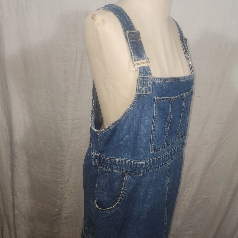 Vestido largo con tirantes de mezclilla talla XL vintage modesto jersey Foto 3 de 4
