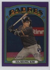 2021 Topps Heritage High Number Hot Box Chrome Purple Refractor Ha-Seong Kim 0t2