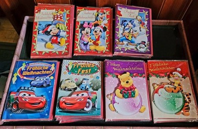 19 STCK 3 D DISNEY WEIHNACHTS - POSTKARTEN  ''WINNIE POOH , CARS , MICKEY MOUSE ''