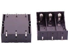 4X - Triple 3 Slot  18650 Battery Holder Pinned for PCB Electronics - 4 per Pack