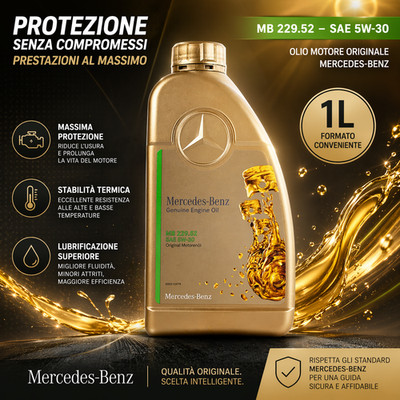 1 LITER Engine Oil Mercedes 5W30 MB 229.52 Original 1L Diesel Petrol DPF