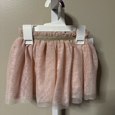 NEW- Cat  Jack Toddler Girls' Ballet Pink Gold Tutu with Gold Flecks Size 2T