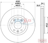 2X Japko Bremsscheibe 600635C FüR Peugeot