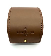 100% Genuine Breitling 1884 Watch Box Presentation Set Genuine Brown Leather OEM