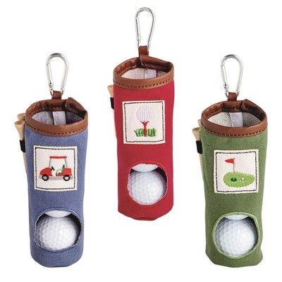 Embroidered Golf Ball Caddy Keychain