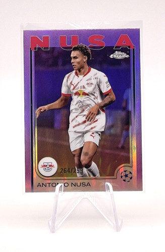 Antonio Nusa 2024-25 Topps Chrome UEFA Violet /299 #175 Leipzig