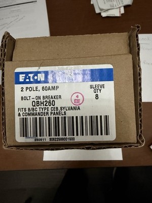 QBH260 ETN BREAKER CEB/SYLVANIA/COMMANDER NEW
