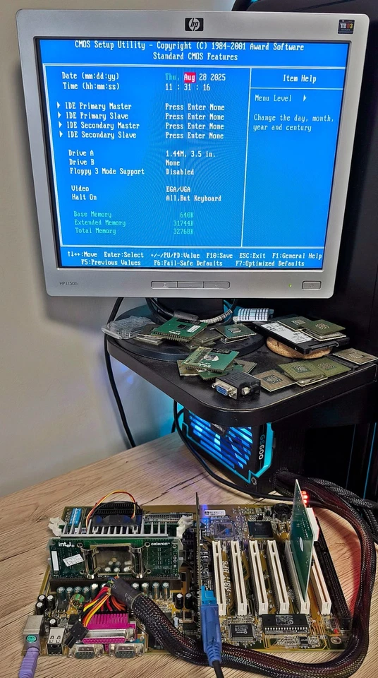 Abit BF6 Slot 1 SDRAM Intel 440BX AGP ISA ATX Retro Motherboard /w i/o - Image 2 of 4