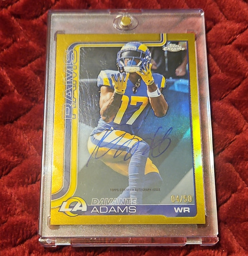 Topps 2025 Topps Chrome Davante Adams Los Angeles Rams Autographs Auto BA-DAA