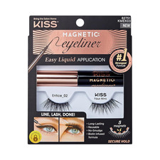 Magnetic False Eyelashes and Eyeliner, ‘Entice’, 12Mm, Easy to Apply, Reusable,