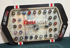 Coors Light Beer Sign NHL Hockey Stick Logo Shadow Box Mirror Man Cave Decor