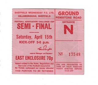 1972 FA Cup Semi Final Leeds United/Utd v Birmingham City (15th April) TICKET