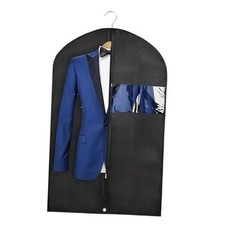 43" Black Garment Bags for Hanging Clothes Storage and Men Travel with 1 PACK
