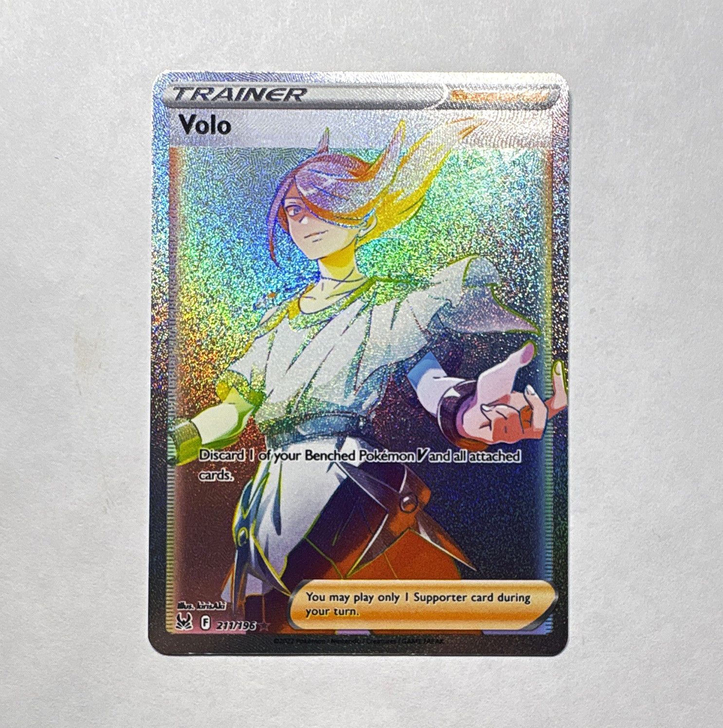 Volo 211/196 SWSH11 Lost Origin Secret Rare Holo Full Art Trainer