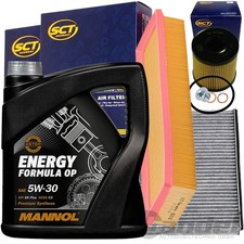 FILTER SET INSPEKTIONSKIT+MANNOL 5W30 &Ouml;L NRG passend f&uuml;r CITROEN C2 C3 PEUGEOT