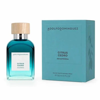 Adolfo Dominguez Agua Fresca Citrus Cedro Eau De Toilette Spray 120ml Herren NEU