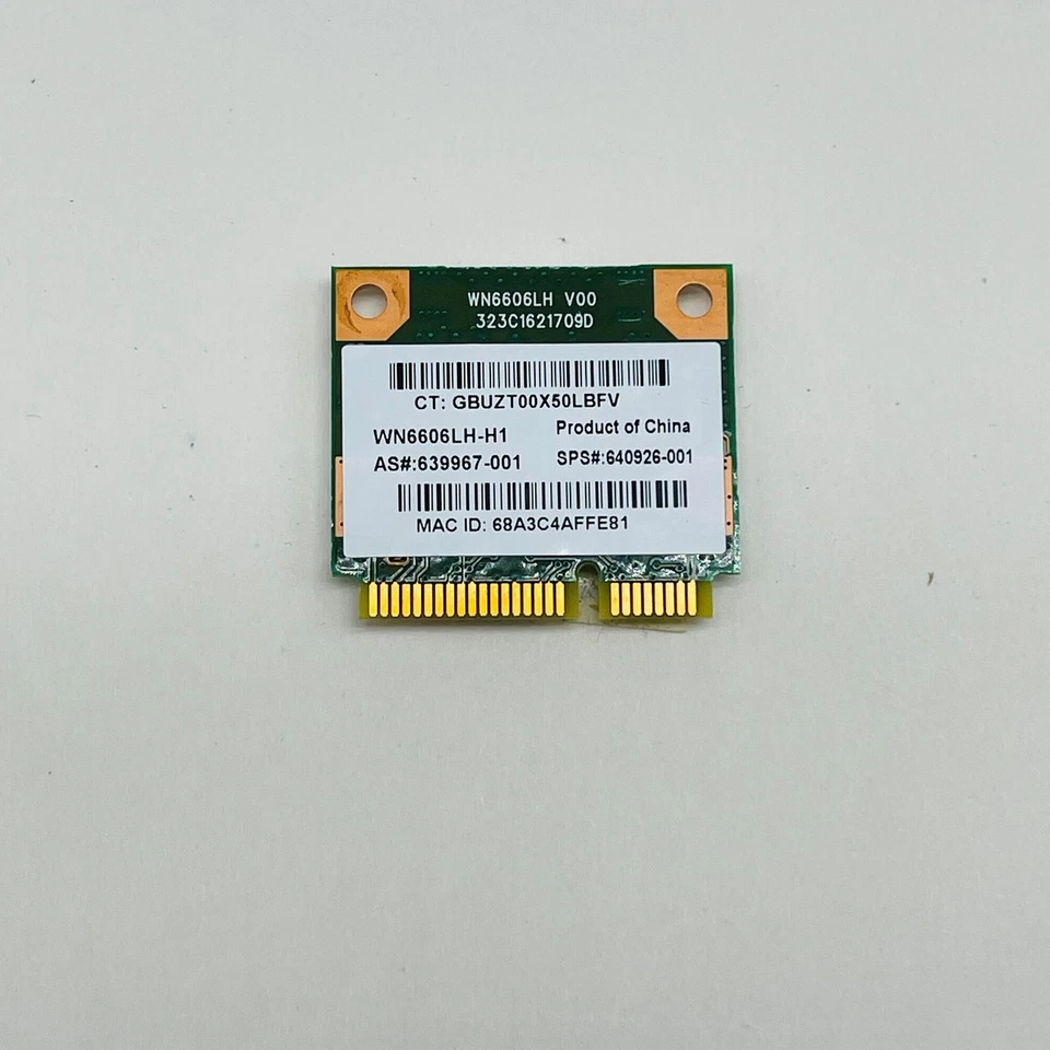 HP Pavillion G7-1317CL G Serie WiFi Wireless Card 640926-001 639967-001 WN6606LH - Image 2 of 2