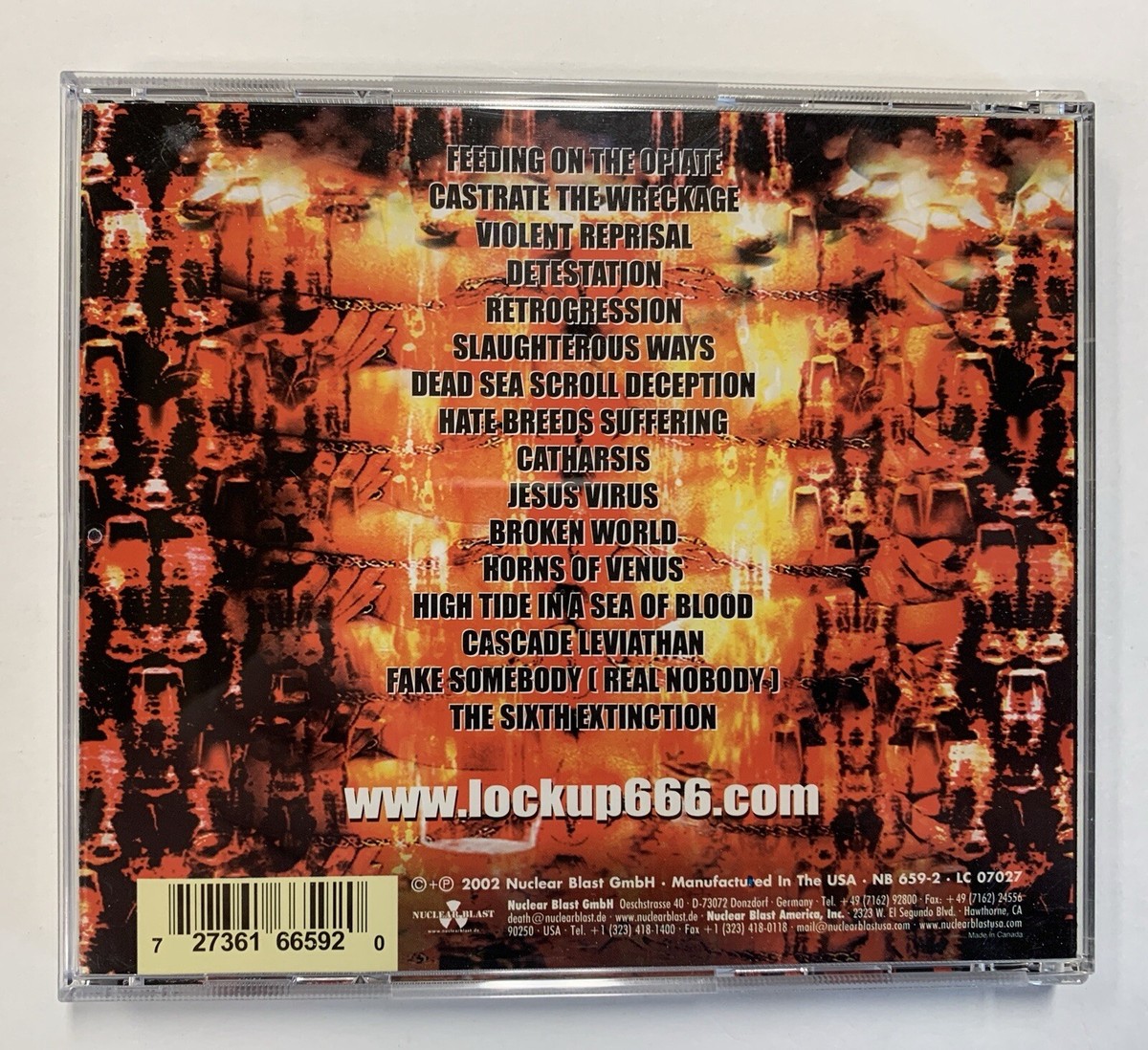 Lockup - Hate Breeds Suffering CD 2002 Nuclear Blast Records