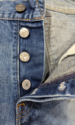Pantalones de mezclilla azules ajustados DENIM & SUPPLY Ralph Lauren para hombre rasgados desgastados 33/32 VEUC * - Imagen 12 de 12