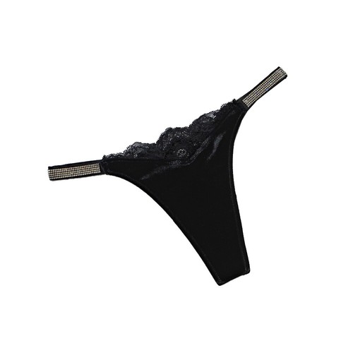 Höschen Tanga Unterwäsche G-String Spitze Strass Durchsichtig : - Bild 10 von 16