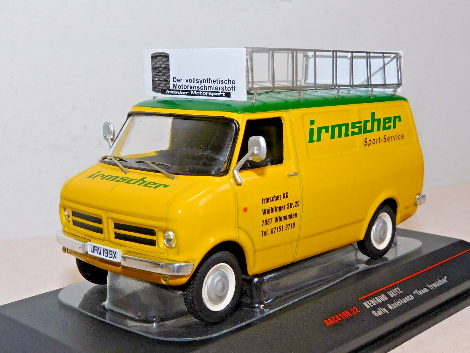 IXO BEDFORD BLITZ TEAM IRMSCHER RALLY SERVICE VAN 1/43 RAC419X