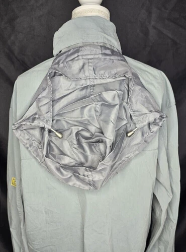 Planet Earth Jacket XL Skateboard Ski Net Lined Green Gray Hidden Hood Full Zip image 10
