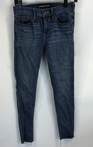 mid rise denim perfect raw hem ankle leggings