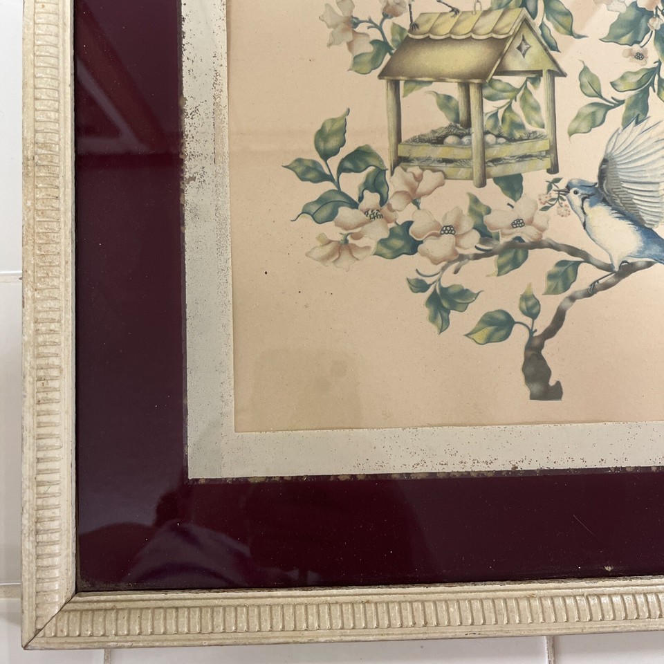 Picture Old Vintage Frame With Blue Jays eBay