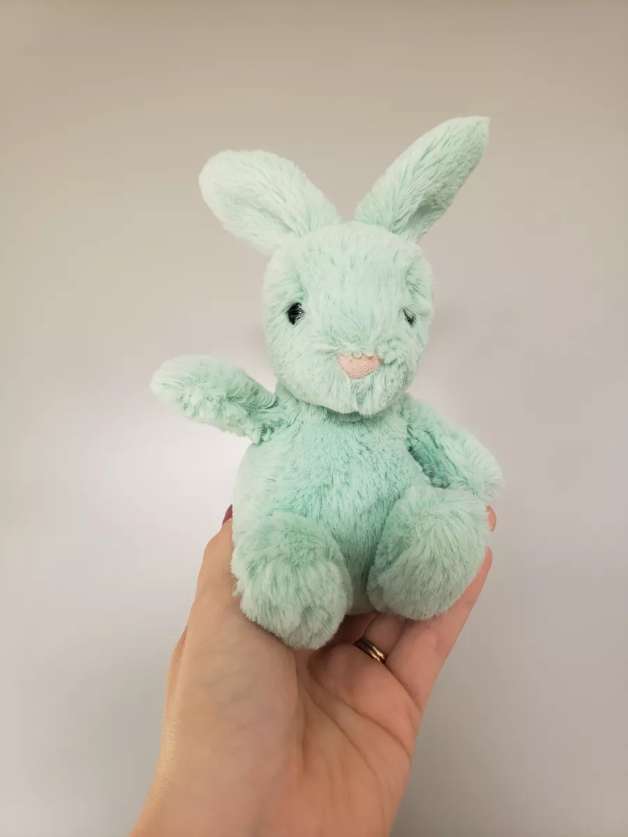 Mint Green Jellycat I Am Spring Poppet Bunny Soft Plush Toy Approx 5.5