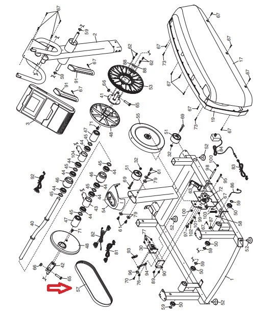 NordicTrack A.C.T. Correa de transmisión del motor principal elíptica Pro NTEL012991 49" 289193 Foto 2 de 2