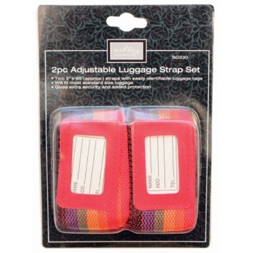 2 x Adjustable Luggage Strap Name Tag Band Suitcase Label Travel 5017403243304 eBay