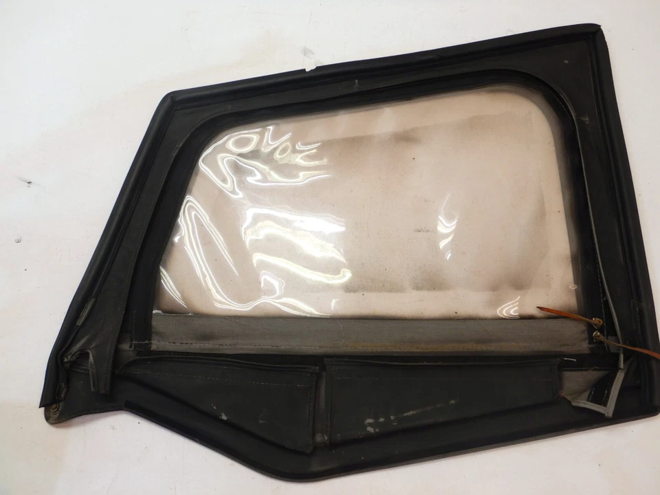 Jeep Wrangler YJ 87-95 Preto Top Superior Porta de Passageiro Pele Tecido Apenas FRETE GRÁTIS - Imagem 2 de 4