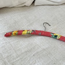 1940French Antique fabric covered clothes hanger original wonderful  The Texti