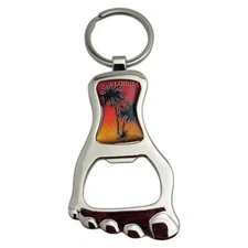 Florida Keychain Souvenir Travel Key Ring Sunshine State Palm Tree Gift