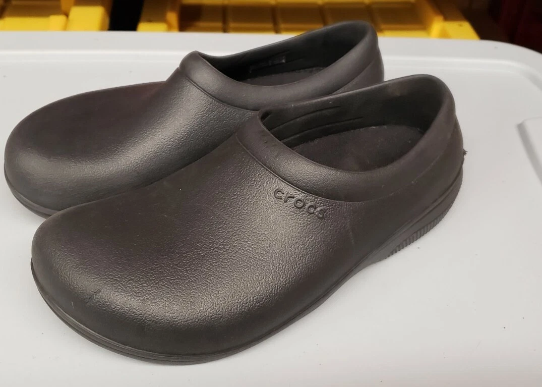 Crocs Unisex On The Clock 205073 Slip On Clog Shoes Black Size M6 W8