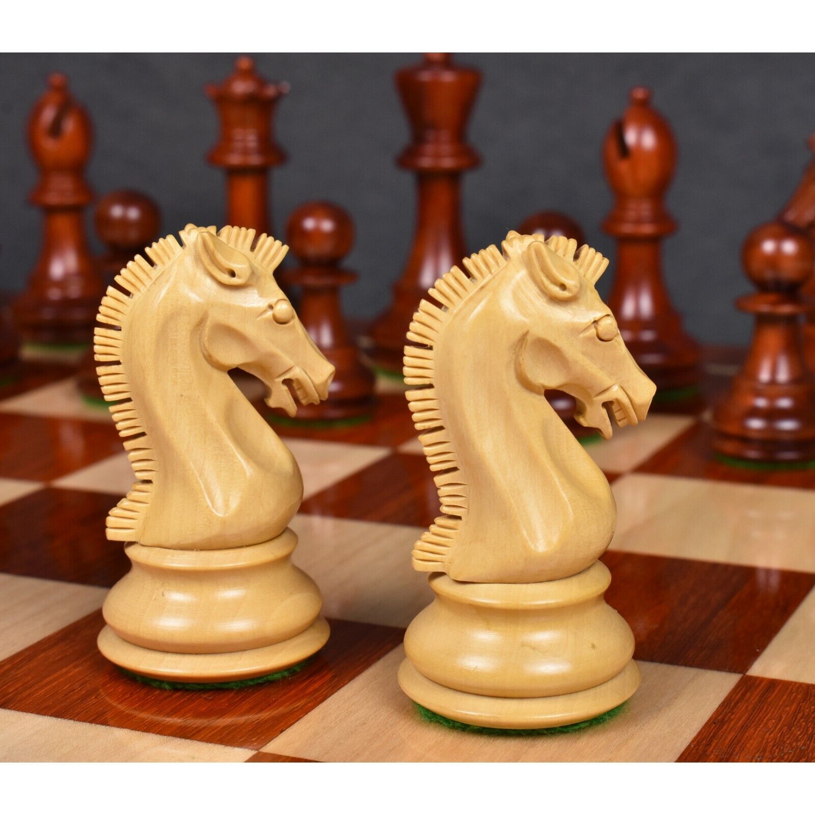 3.9 Craftsman Series Staunton Chess Pieces Only Set - Triple