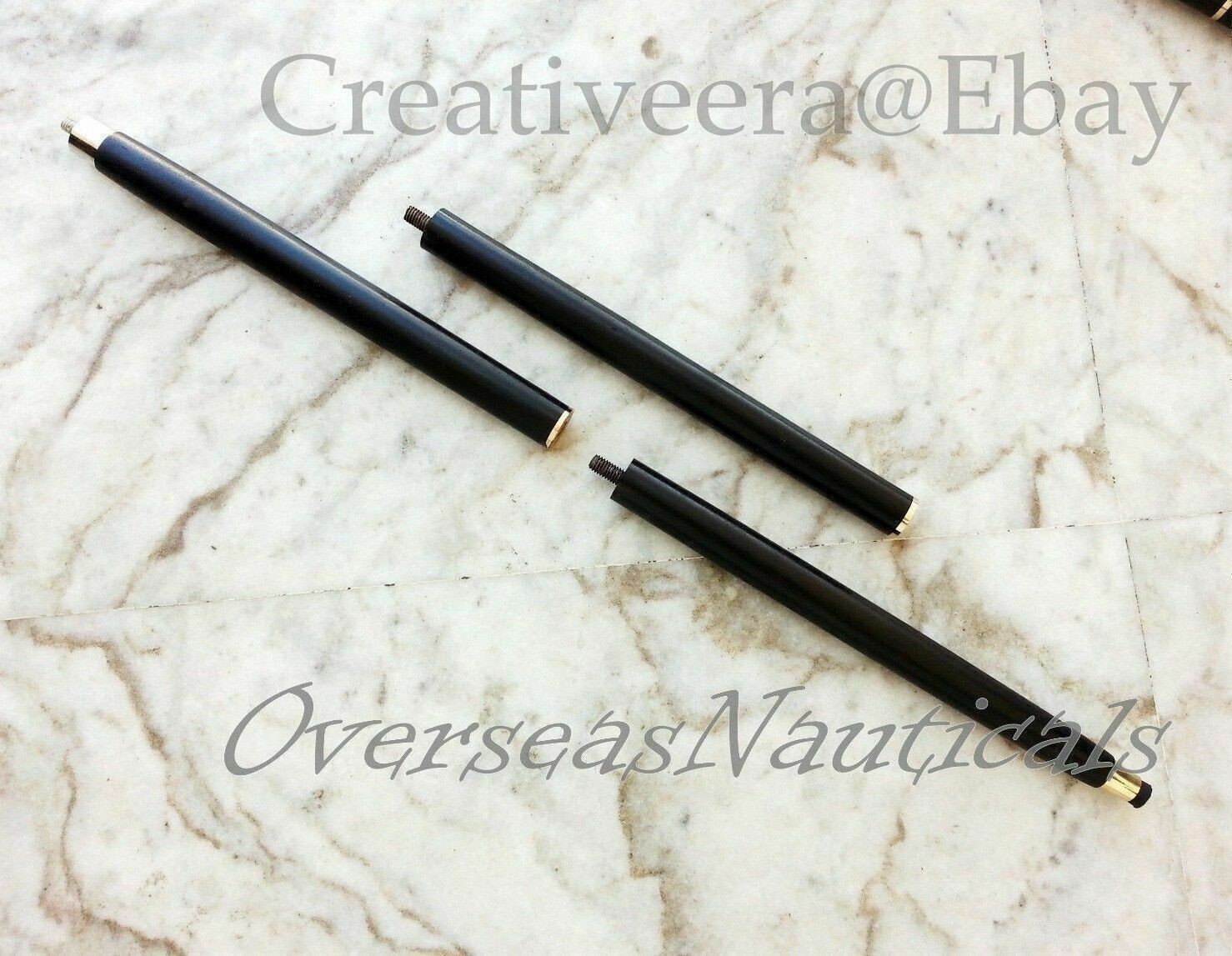 Solid Brass Telescope Design Head Handle Vintage … - image 4