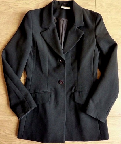 Bay Trading Company Blazer Jacket Ladies Black Top Suit Size UK 10 - Picture 2 of 12
