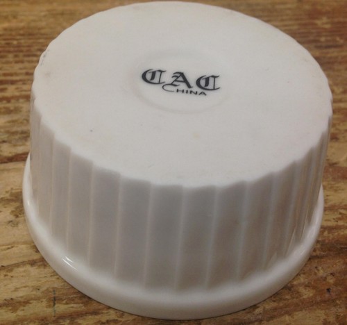 CAC Cream Souffle Individual Ramekin Quiche Baking Dish Ribbed Off White 3 1/2" - Picture 2 of 2