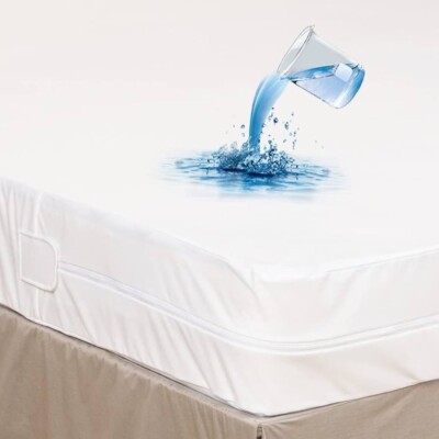 Mattress Encasement Waterproof Protector Zippered Deep Pocket Bed Bug Protector