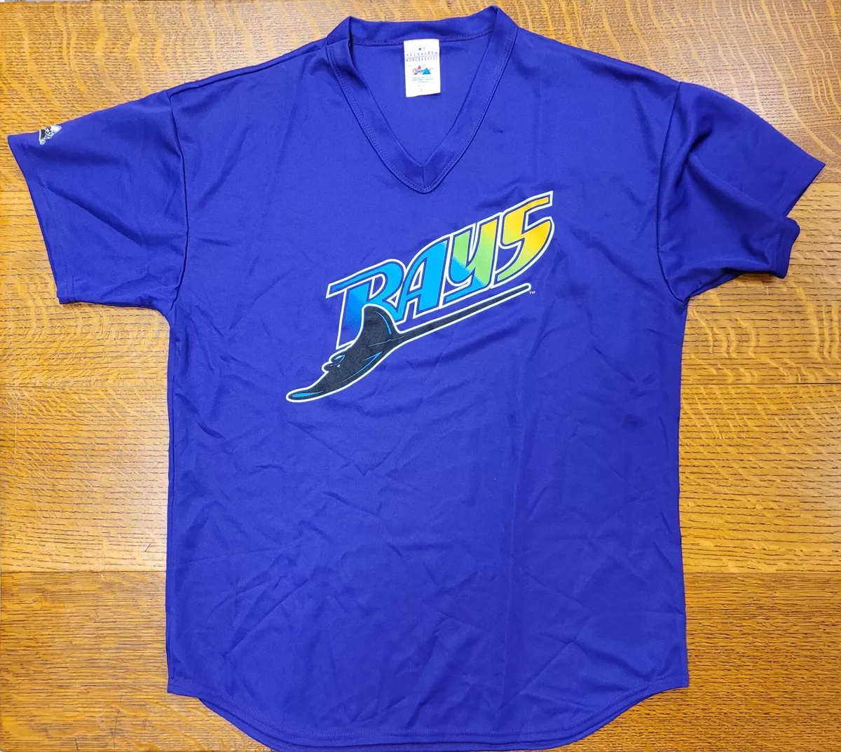 Majestic T-shirt - Tampa Bay Rays - Large - Purple - Genuine MLB Merchandise