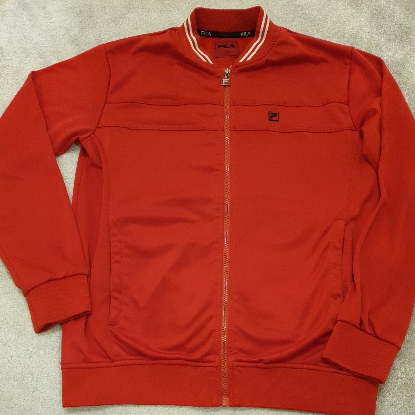 Giacca tuta uomo FILA full zip mods casual retrò taglia large rossa