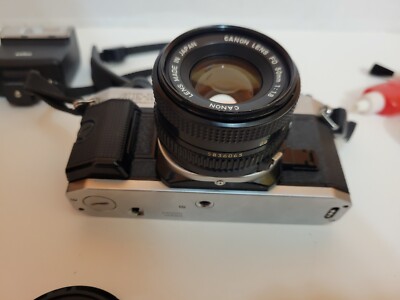 Canon AE-1 PROGRAM Camera W/ Canon FD 50mm f1.8 Lens Flash