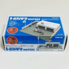 TOMYTEC Tomicarama Vintage 1/64 Scale 02b Gas Station Idemitsu Figure Japan 