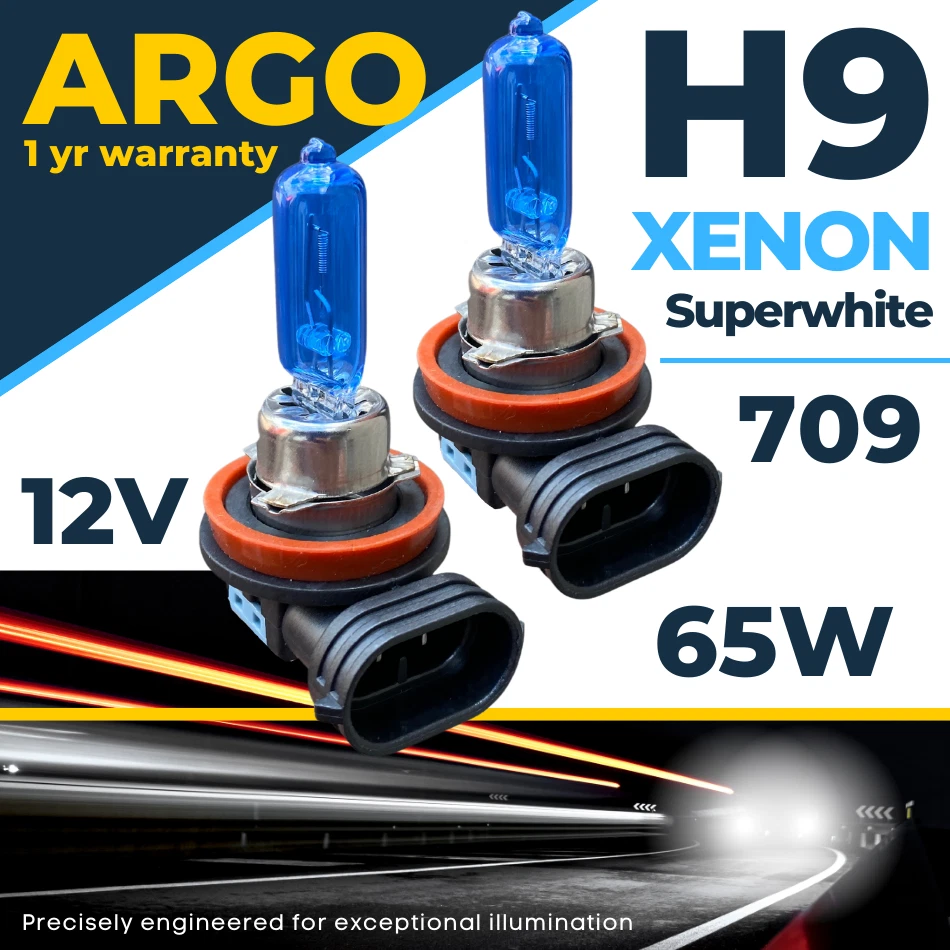 H9 Xenon Super White Bulbs 65w Foglight Headlight 709 Fog Light